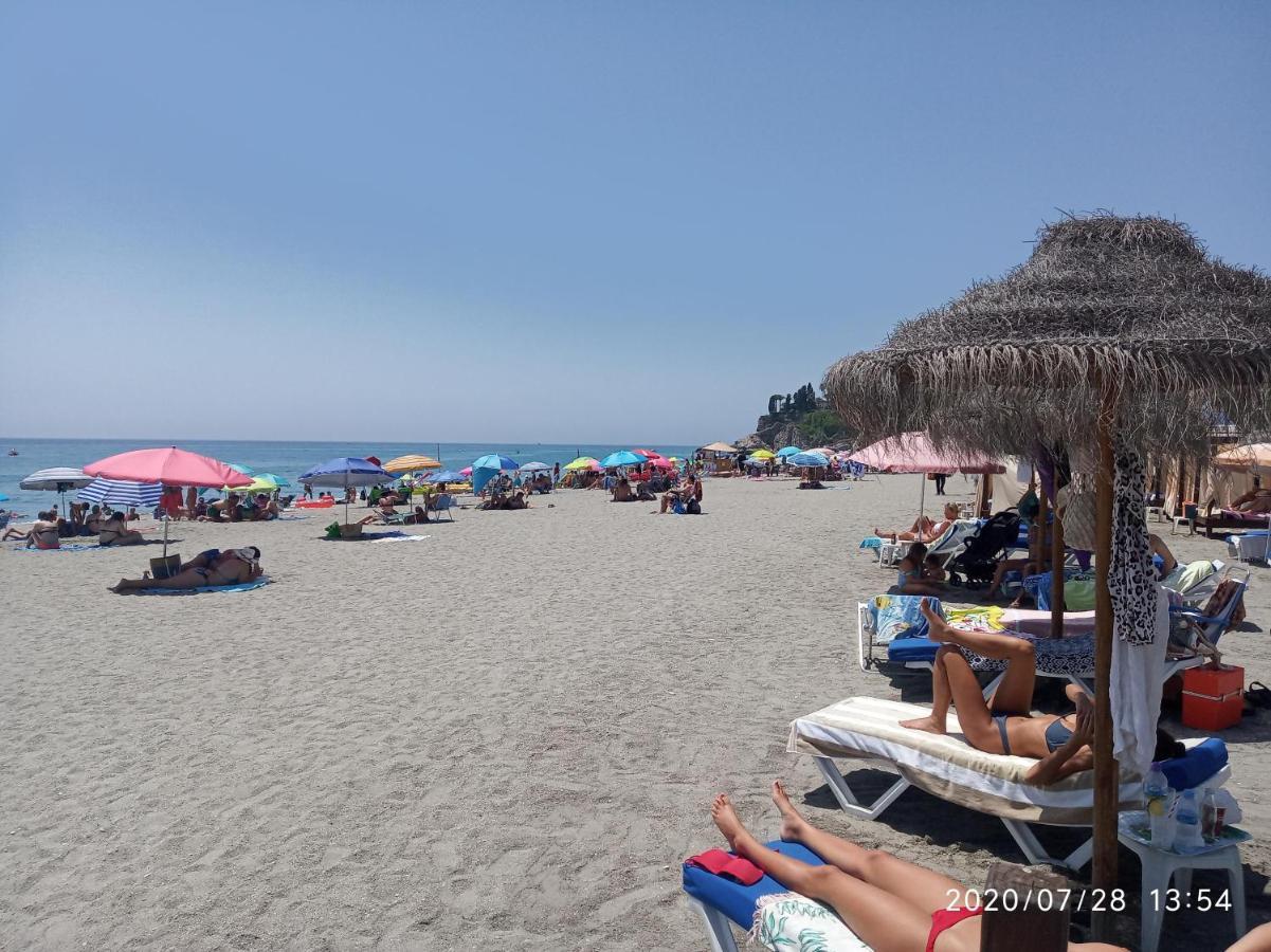 Nerja 1ª Linea De Playa De Burriana , Terraza Grande Al Mar Lejlighed Eksteriør billede